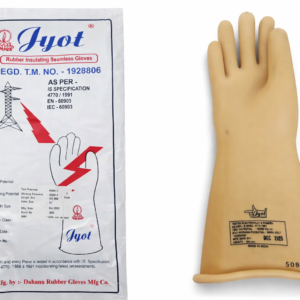 Electric Shock Proof Rubber Hand Gloves of Test Volt - 40000