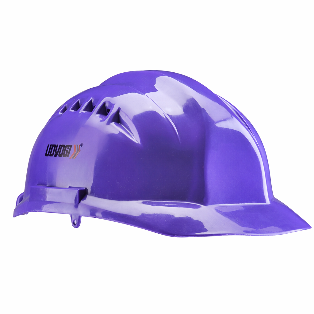 Udyogi Ultra Vent 7000 Series purple ventilated industrial safety helmet for construction use
