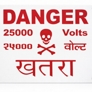 Danger Board 25000 Volts