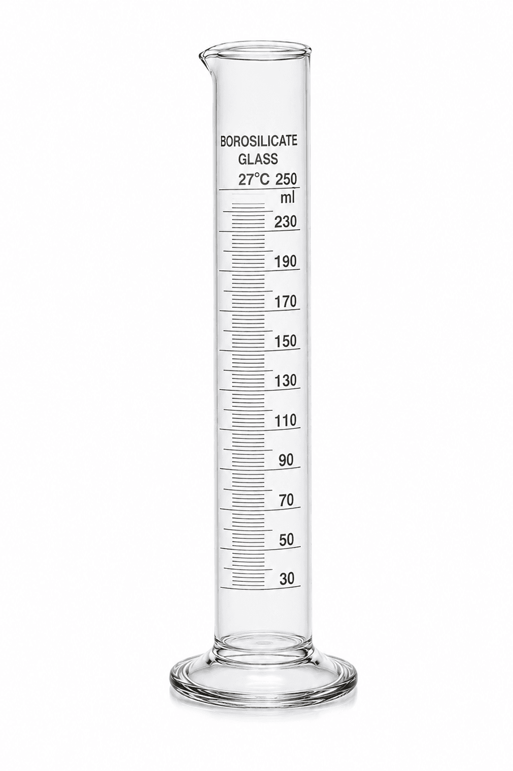 borosilicate glass measuring cylinders 250ml